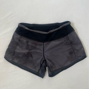 Lululemon Black and Gray Smoke Athletic Shorts